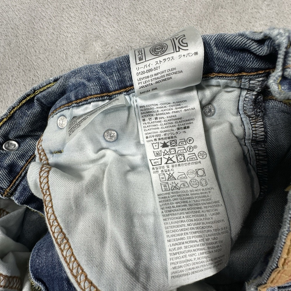 Levi's 514 Straight Fit Jeans Mens 32x30 Blue Denim Distressed Casual Classic - Picture 8 of 13